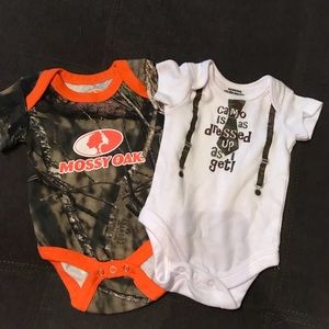 NWOT newborn camo onesies